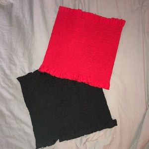 Amazon Black and Red Tube Tops